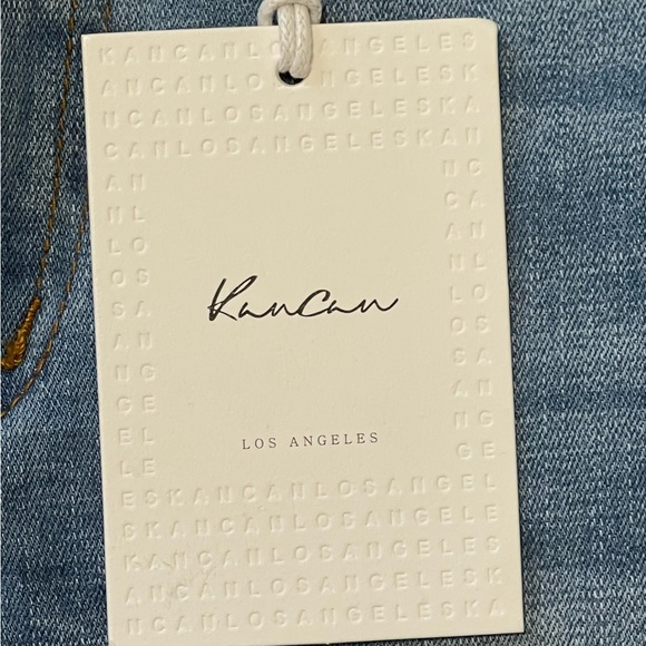 Women's Blue Denim Shorts by KanCan - Picture 3 of 5